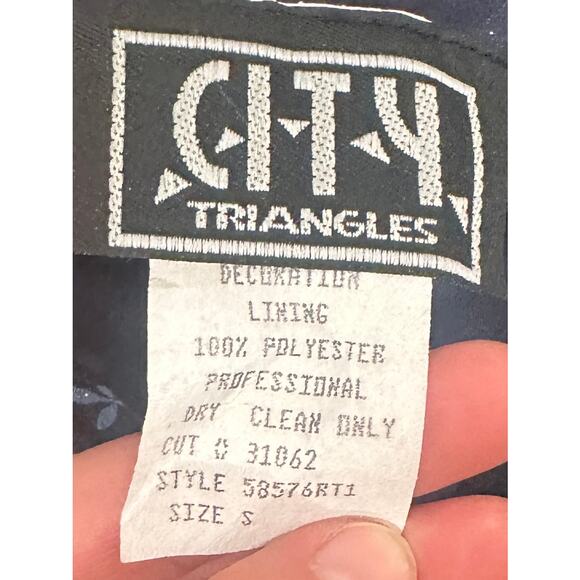 90s City Triangles Sparkle Blue Floral Sheer Maxi Dress - Picture 7 of 7